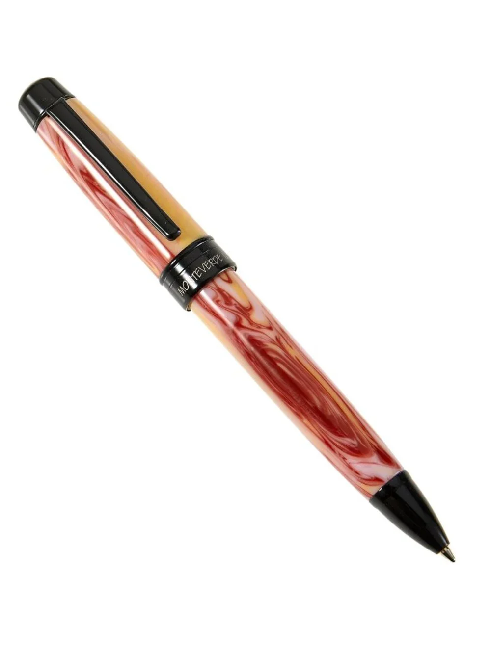 Monteverde USA Prima Red Swirl Ballpoint Pen | Brand New, Never Used